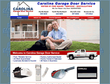 Tablet Screenshot of carolinagaragedoorservice.com